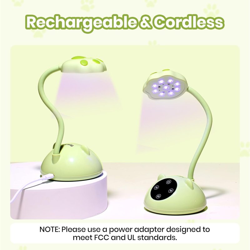 Beetles Gooseneck UV Nail Lamp - Mini LED Nail Light with 3 Timers & Smart Sensor | Cordless Gel Polish Dryer
