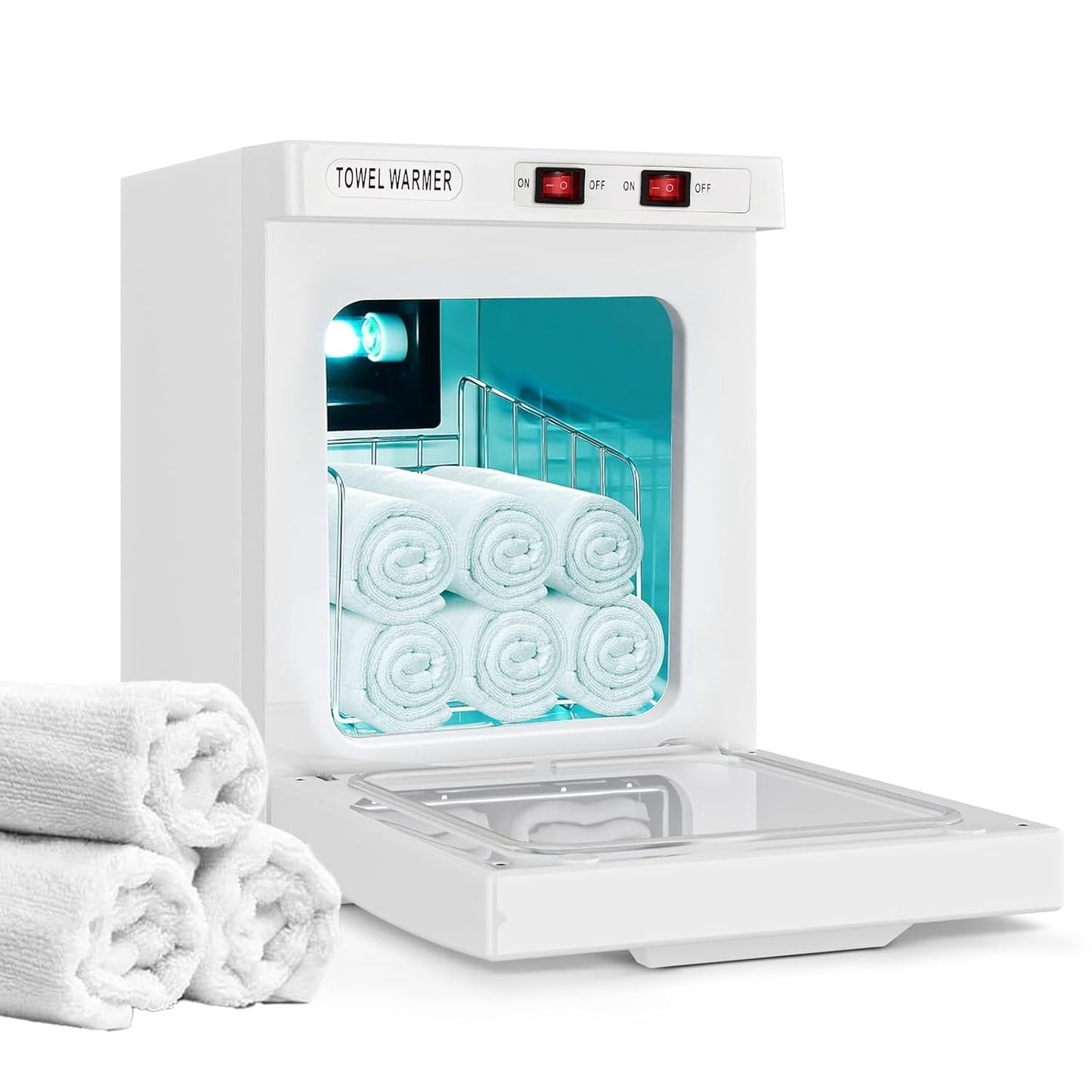 Hot Towel Warmer Cabinet - 5L Capacity with LED Temperature Display | Ideal for Spa, Salon, Home Use (White)