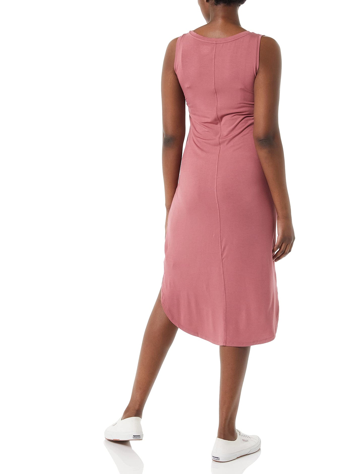 Daily Ritual Women's Jersey Sleeveless V-Neck Dress Dress, -Dusty Pink, X-Small