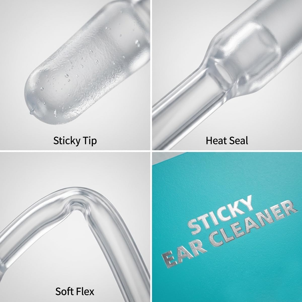 Sticky Ear Cleaning Stick - Gentle Reusable Ear Cleaner, Soft & Portable | 72 Pieces in 3 Boxes