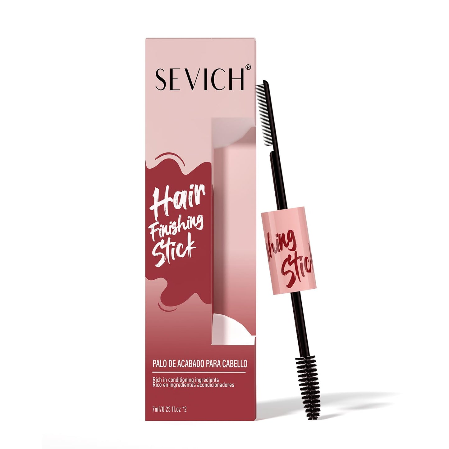 SEVICH Kids Hair Finishing Stick for Flyaways, 2-in-1 Dual Brush Edge Control & Frizz Tamer Wax Stick, Non-Greasy Hair Wax Stick for Woman & Girl Slicked Back Styles, Baby Hair & Edges, 0.47oz x 2