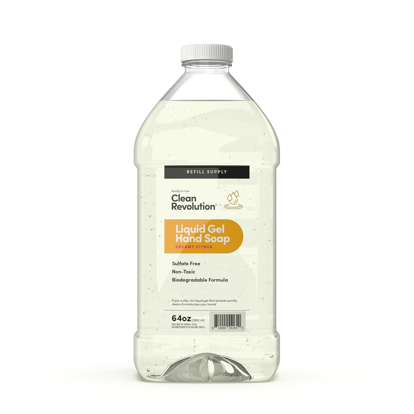 Liquid Gel Hand Soap - Natural Lavender Essential Oils | Silky Rich, Quick Lather, 128 Fl Oz