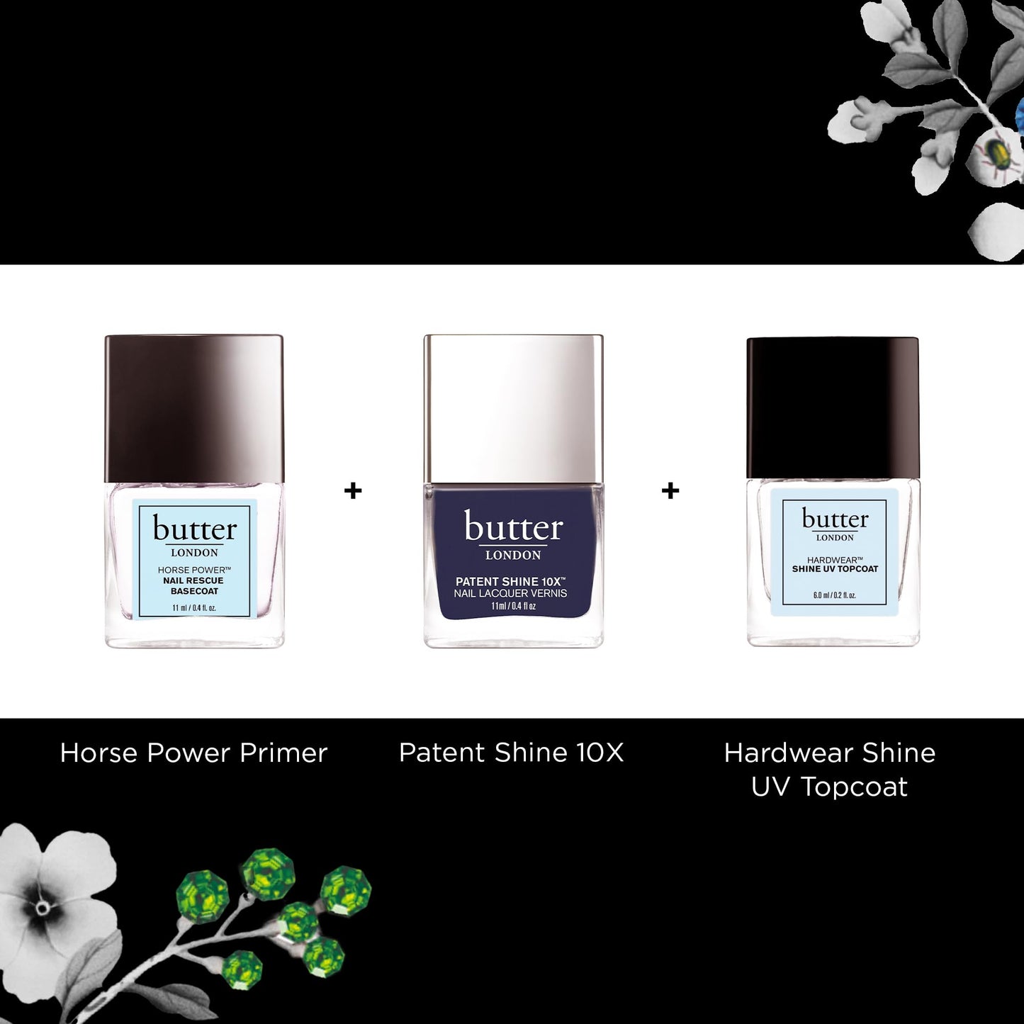 butter LONDON Patent Shine 10X Nail Lacquer, Gel-Like Finish, Chip-Resistant Formula, 10-Free Formula, Cruelty-Free, Polymer Technology, Afters