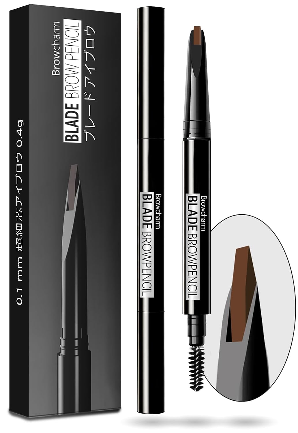 Browcharm Microblading Eyebrow Pencil - 0.1mm Ultra-Fine Waterproof Definer | 01 Black