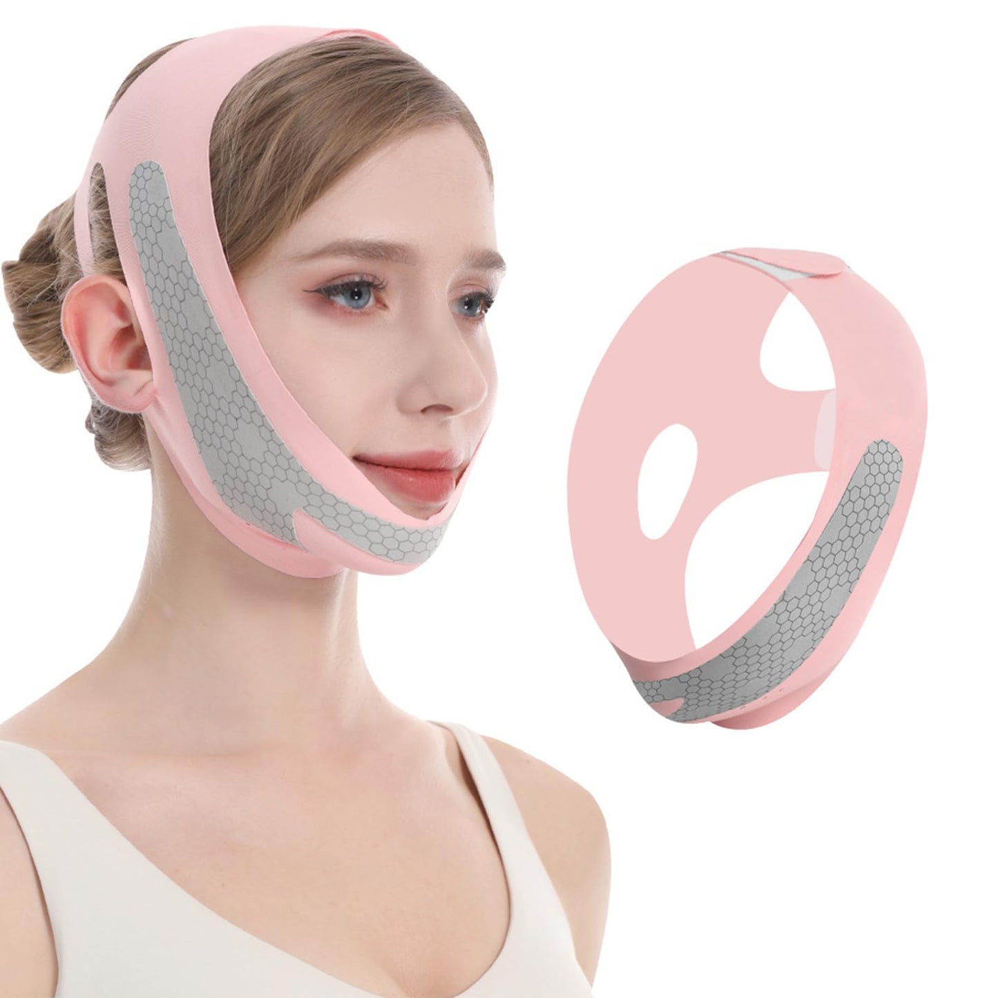 HGHJHVJ Post Surgical Chin Strap Silicone Face Mask Dou Ble Chin Reducer, V - Line Lifting Mask Chin Strap For Sleeping - Sculpting Jawline & Double Chin Reduction