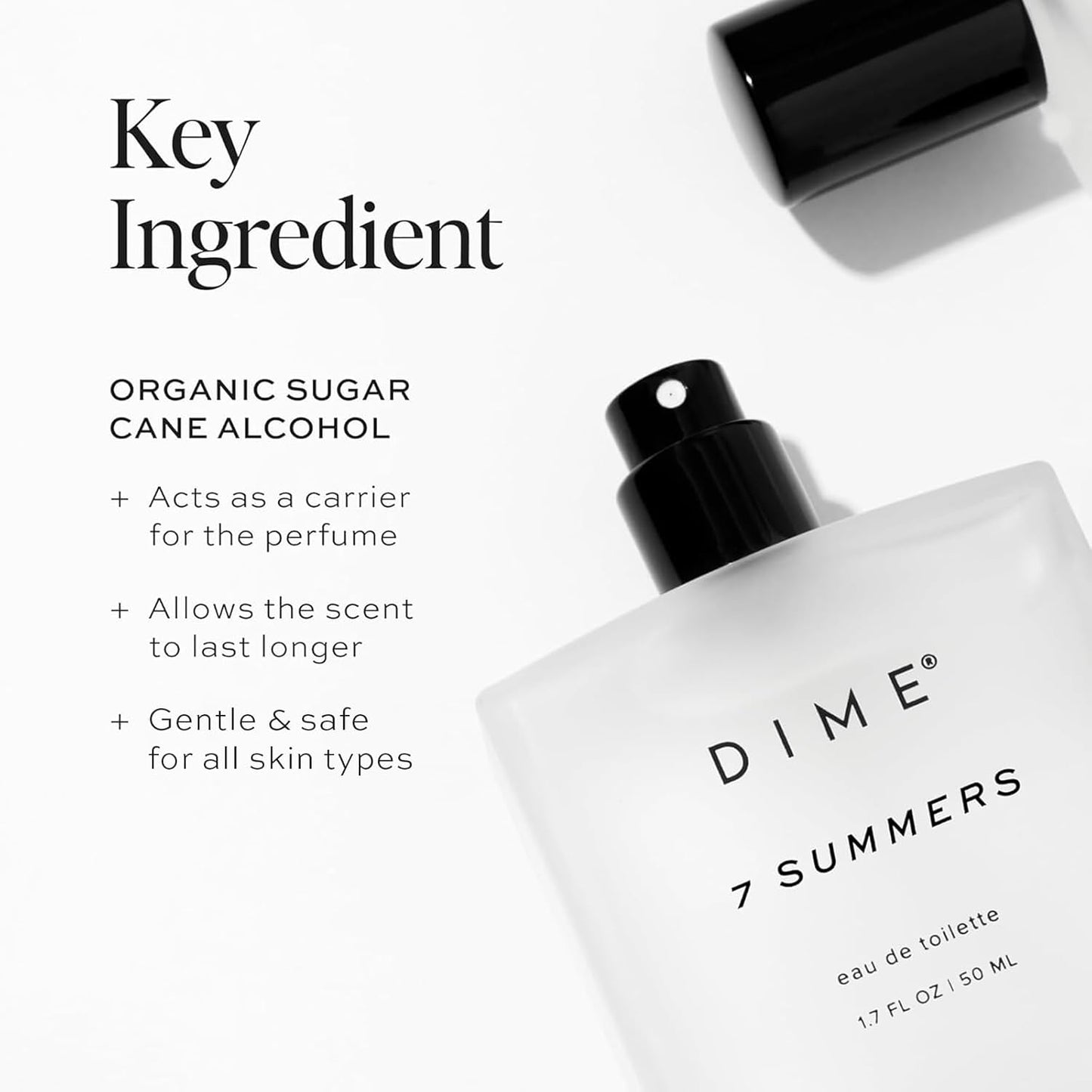 DIME Beauty 7 Summers Perfume for Women - Sweet Floral Eau de Toilette with Bergamot & Vanilla Orchid | 1.7 oz / 50 ml