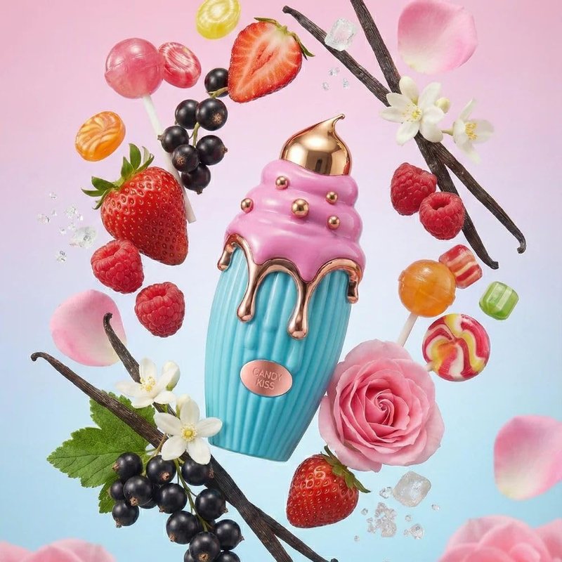 Candy Kiss Eau de Parfum | Long-Lasting Sweet Gourmand Fragrance for Women - 100ml, Fruity Berry Scent