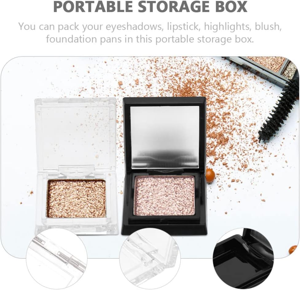 Empty Eyeshadow Storage Cases - 4Pcs Compact Makeup Palettes with Iron Plates | Portable Cosmetic Trays for Travel