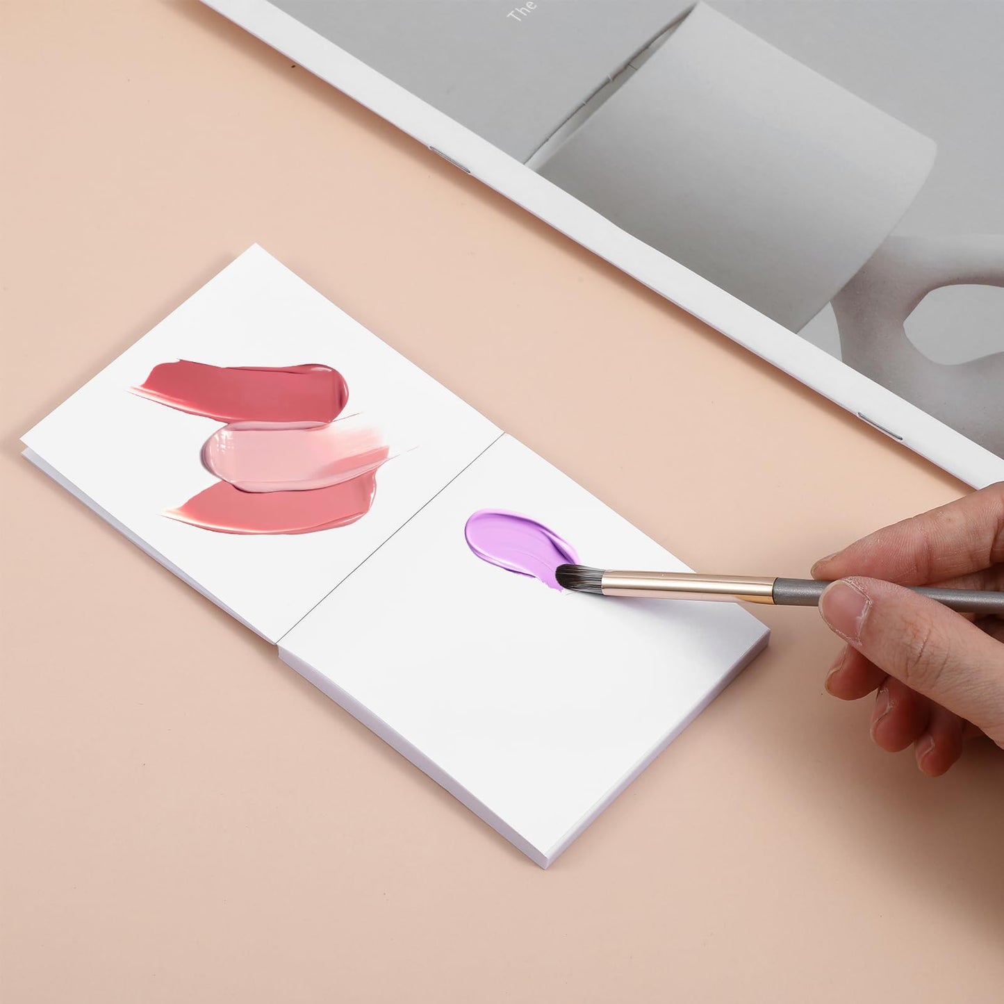 100 Sheets Nail Art Palette Disposable Nail Polish Palette Paper Double Side Gel Nails Polish Palettes Paper for Nails Art Mixing Portable Waterproof Arts Tool for Home and Salon