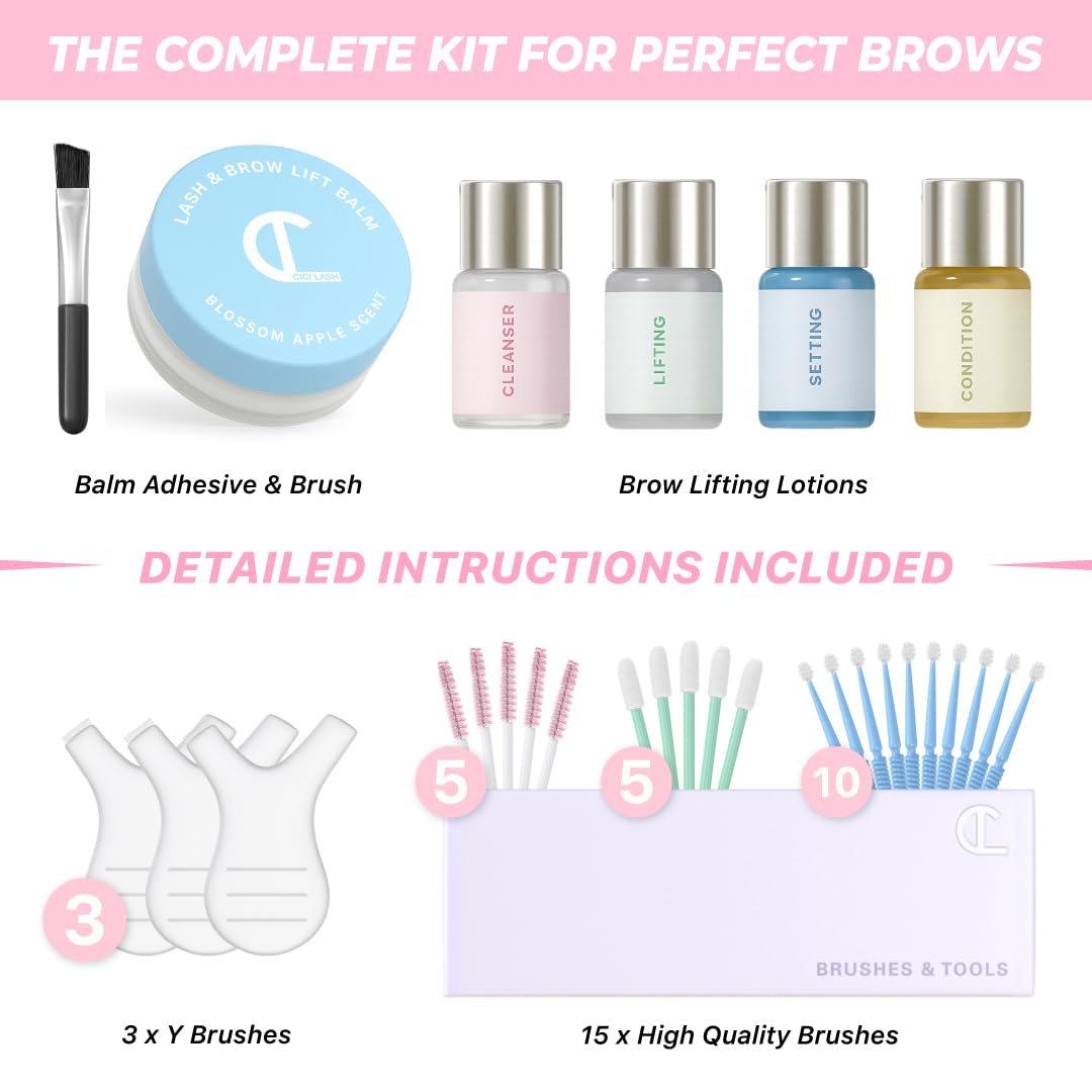 Brow Lamination Kit - Professional DIY Eyebrow Lift with Keratin Conditioning | Easy-to-Use Glue Balm Edition for Fuller, Thicker Brows