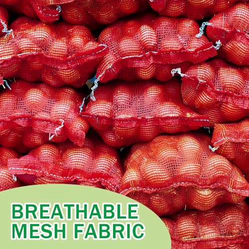 25 Pack Mesh Onion Bags - 14'' x 20'' Reusable Vegetable Storage