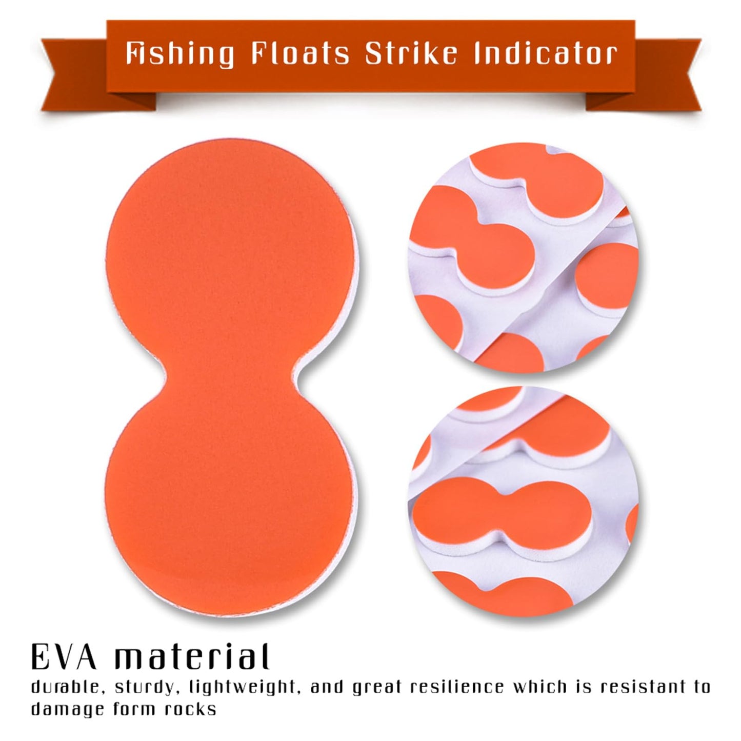 Cunyuer Strike Indicators Fly Fishing, 24 PCS EVA Fly Fishing Floats, Pinch-on-Floats Trout Floats Fly Fishing Accessories