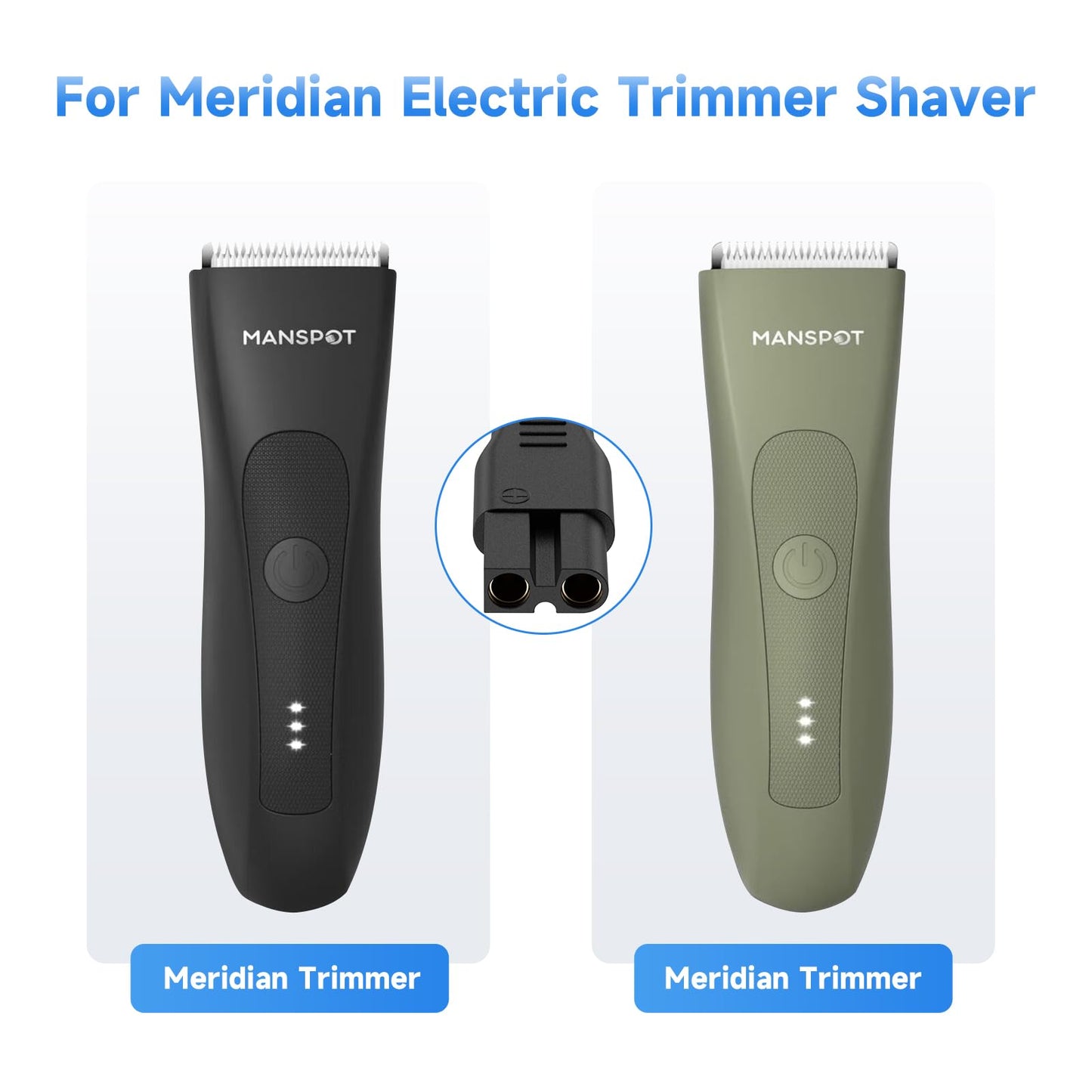Wanme Charger for Meridian Trimmer, 5V 1A Replacement Charging Cable Compatible with Meridian Grooming Electric Shaver Trimmer (Black)