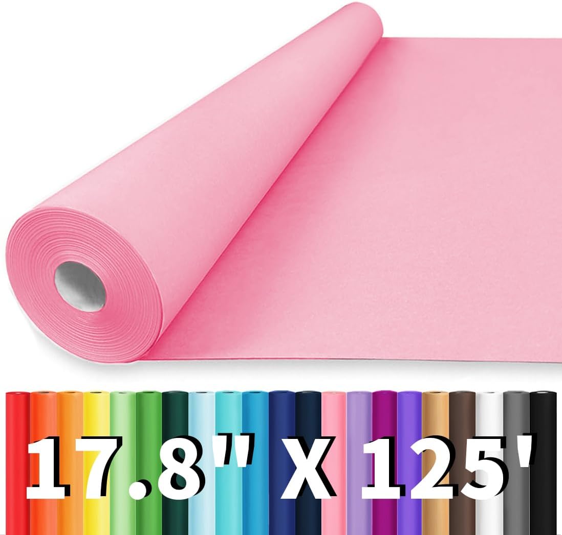 Brown Wrapping Paper Roll - Craft Kraft Packing Paper 17.5"x1200" for Gifts, Arts, & Moving Supplies | 70GSM