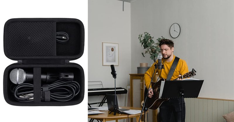 Aenllosi Hard Carrying Case Compatible with Shure SM58/PGA48/SM48S/BETA 58A/PGA58/SV200/SV100/KSM8 Cardioid Dynamic Vocal Microphone (SM58/PGA48/SM48S/BETA 58A/PGA58)
