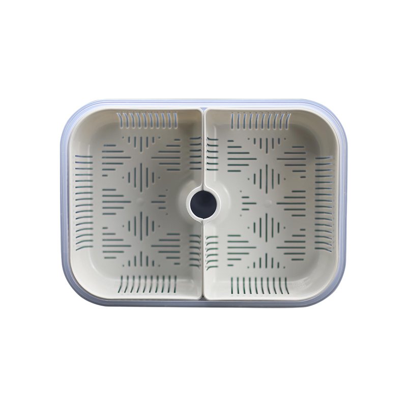 Terporium Dual Compartment Cleaning Bin | Compact, Durable, and Highly Functional with Dual Removable Baskets | The Ultimate No-Spill Cleaning Solution