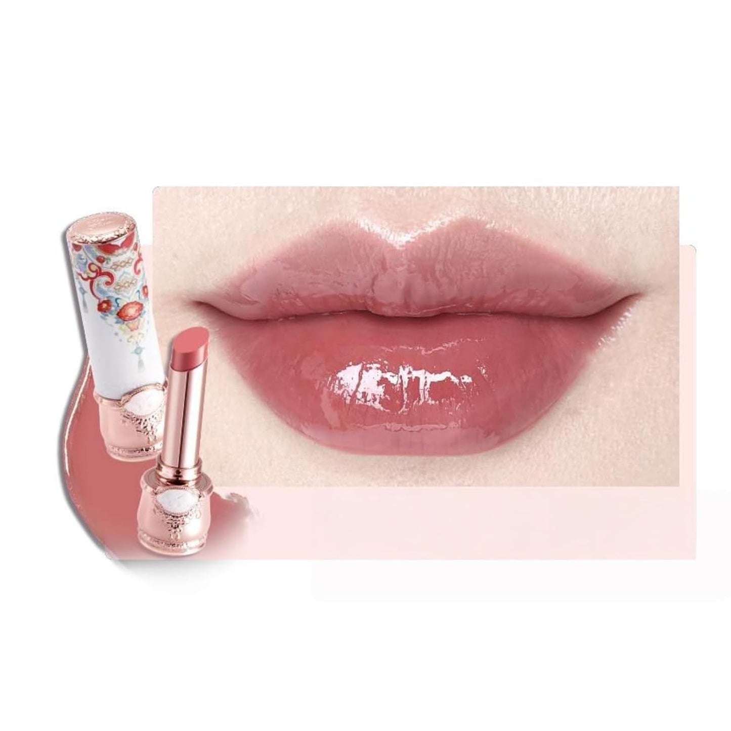 Butterfly Cloud Collar Lipstick - Hydrating Glossy Lip Balm | Moisturizing Pink Tint (C05 Peach Blossom)