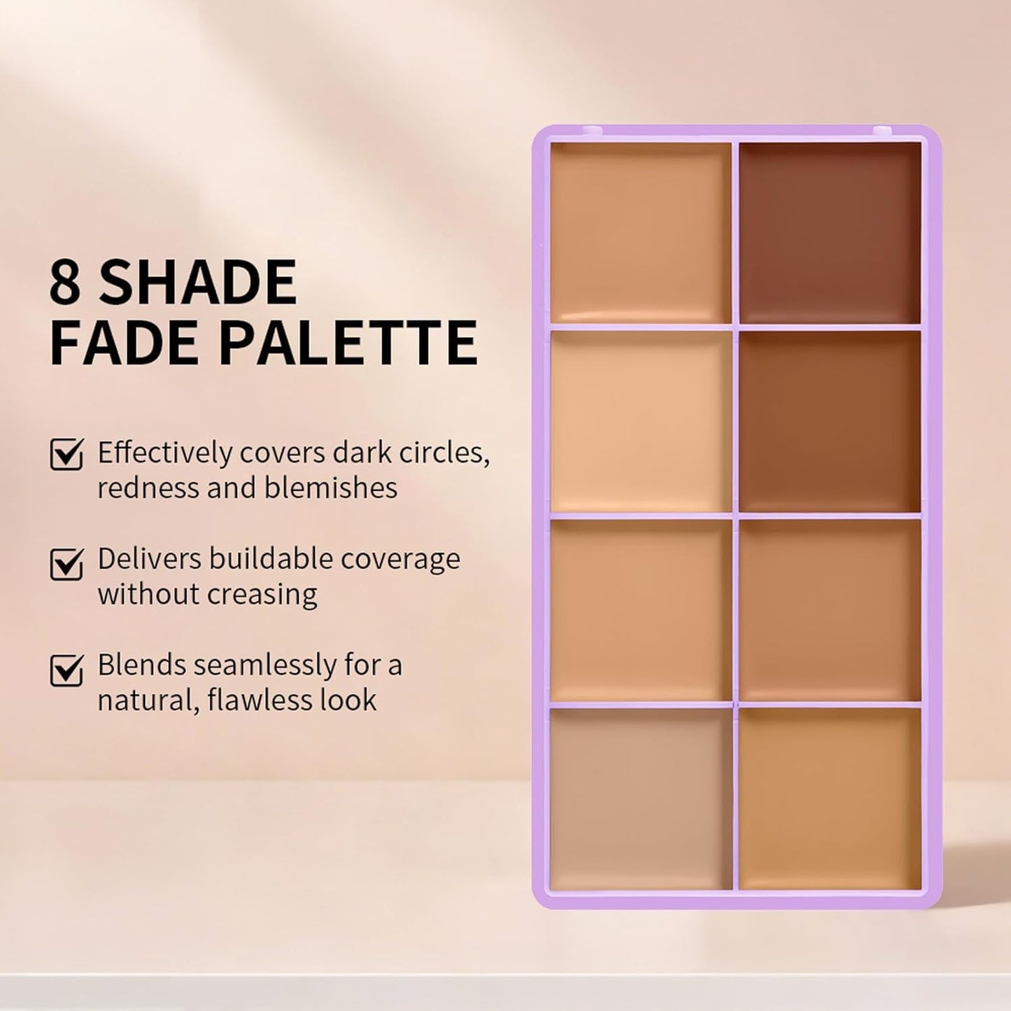 8-Color Cream Concealer Palette - Soft Matte Full Coverage Contour & Waterproof Face Makeup
