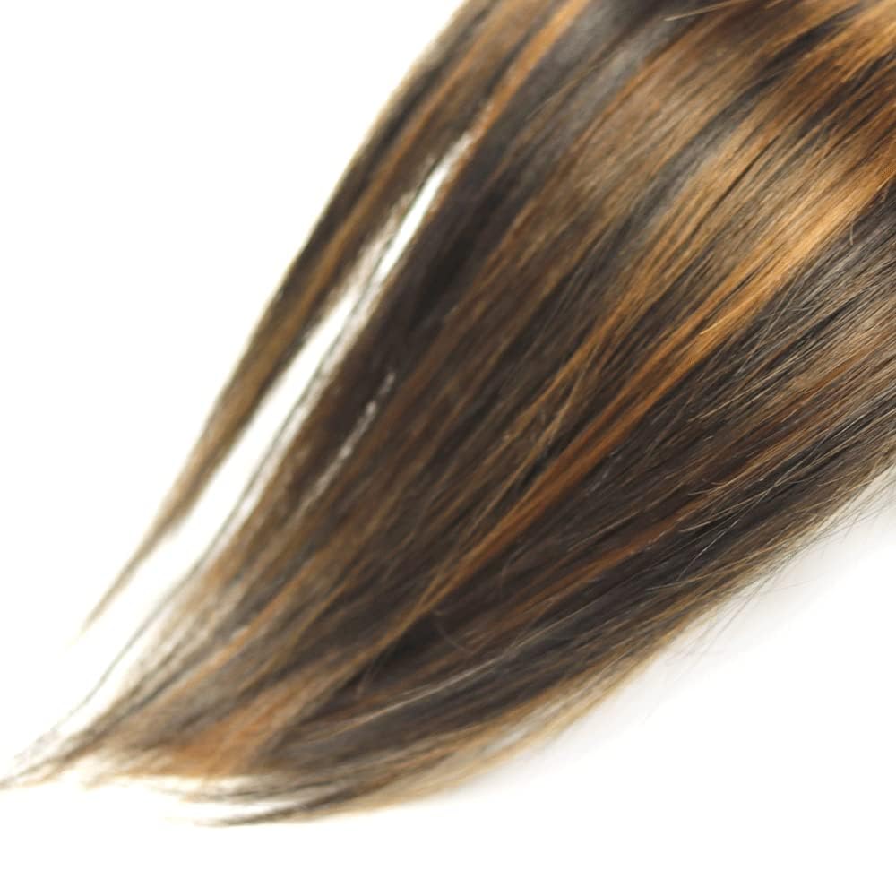28 30 32 Inch Ombre Straight Bundles Human Hair Brown Bundles 8A Grade Peruvian Virgin 3 Bundle Highlight Straight Hair Extensions 100g/Pc