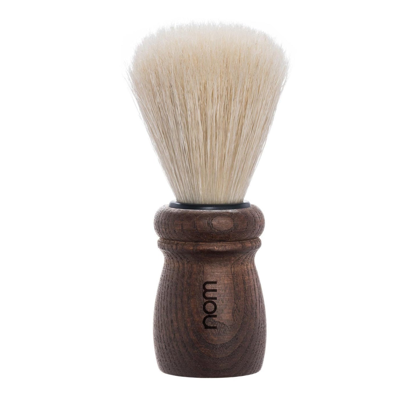 NOM Alfred Shaving Brush | Natural Bristle Shave Brush for Shaving soaps and creams | Exfoliating Shaving Brush | Dark Ash handle