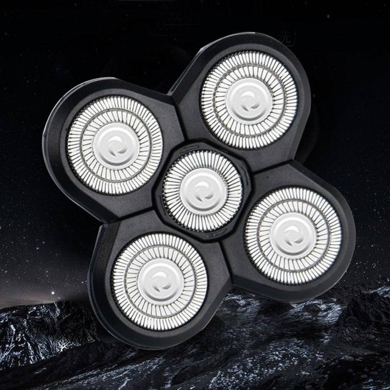 3-Pack Replacement Shaver Heads for Bald Men, Compatible with Freebird Electric Shaver for Smooth Comfortable Shave - 5 Blades Refills for Bald Head Maintenance