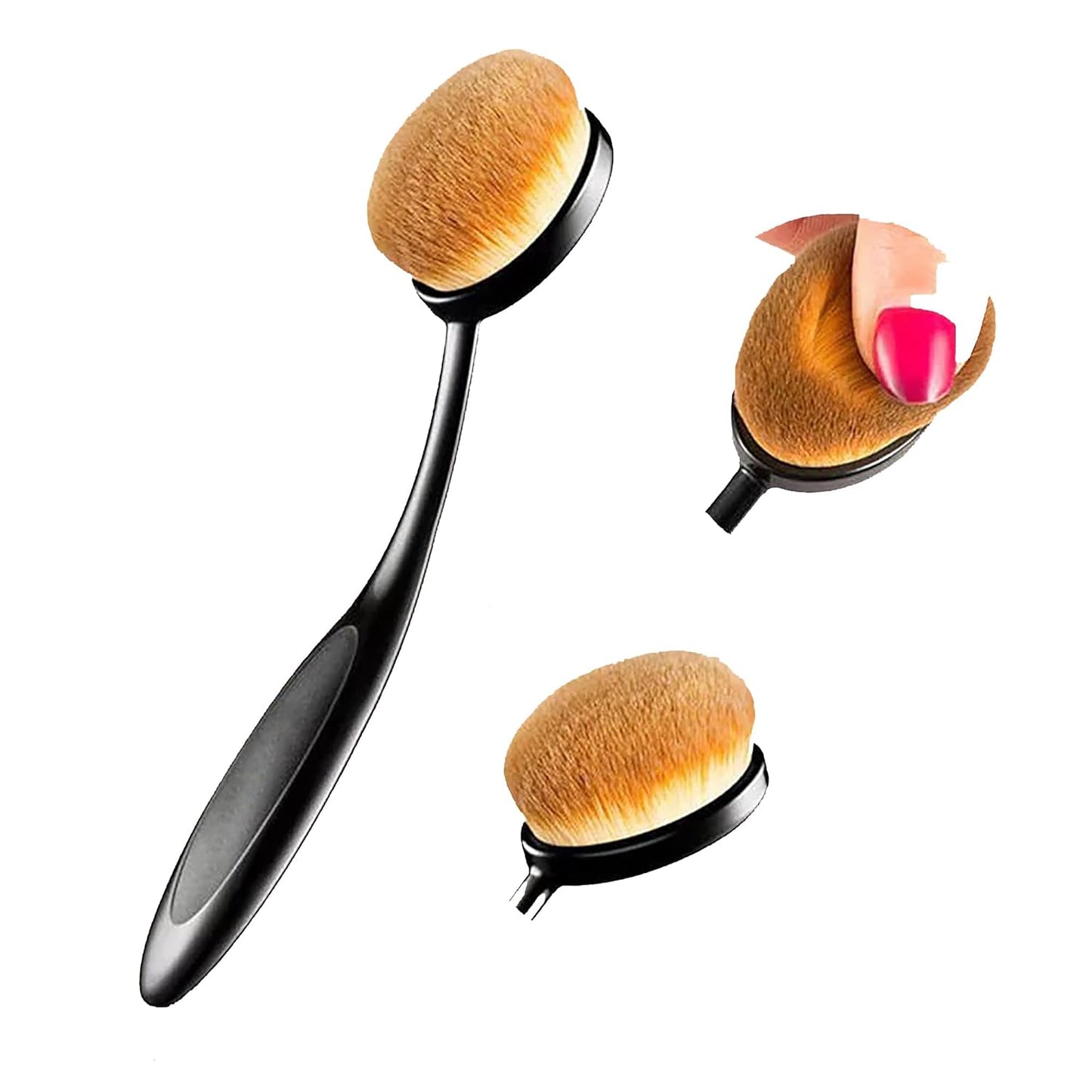 Kabuki Makeup Brushes - 2 Pc Foundation Brush Set for Flawless Blending | Professional Beauty Tool