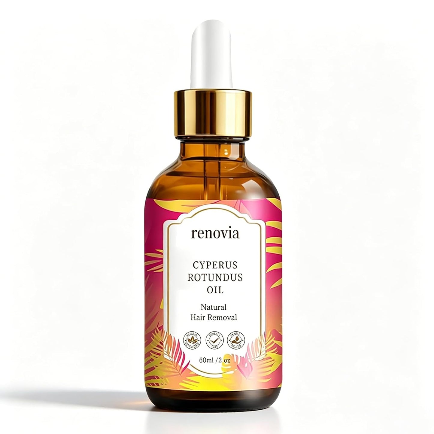 Cyperus Rotundus Oil - Herbal Hair Removal Serum with Peppermint | Hydrating & Soothing for All Skin Types