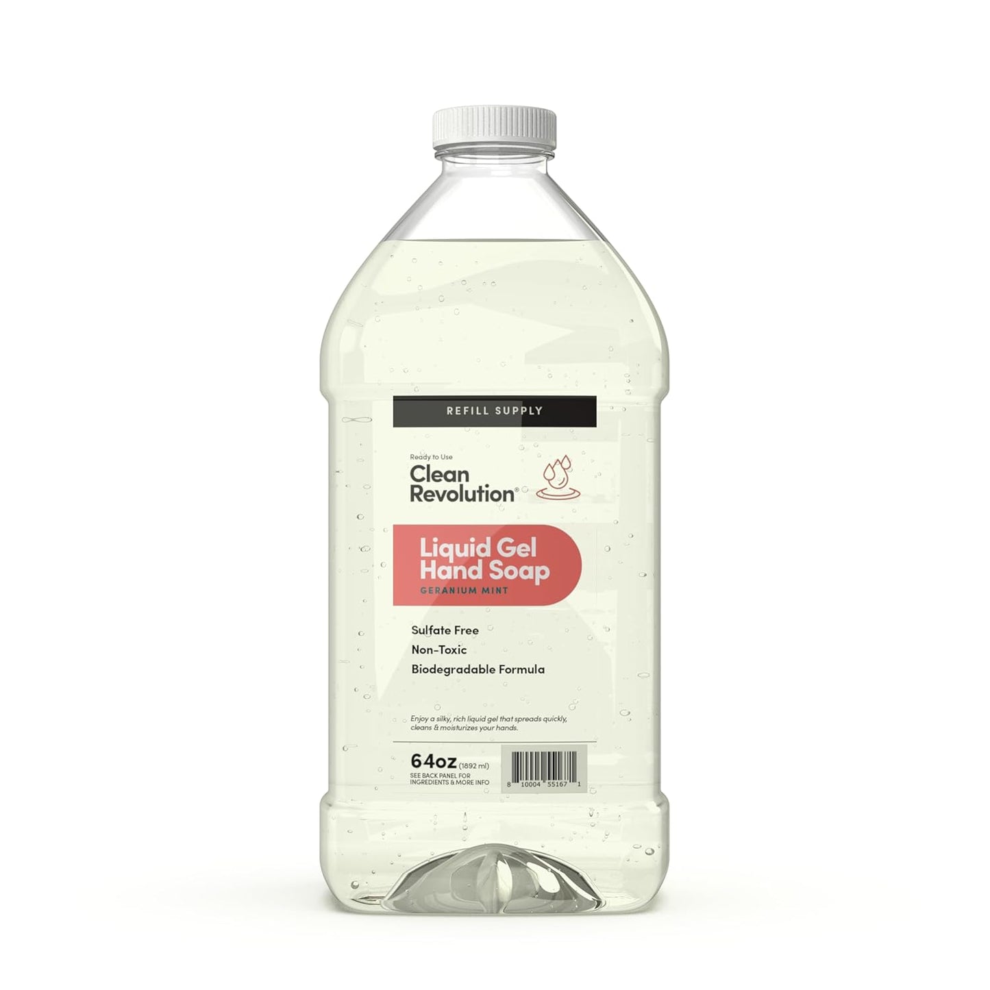 Liquid Gel Hand Soap - Natural Lavender Essential Oils | Silky Rich, Quick Lather, 128 Fl Oz