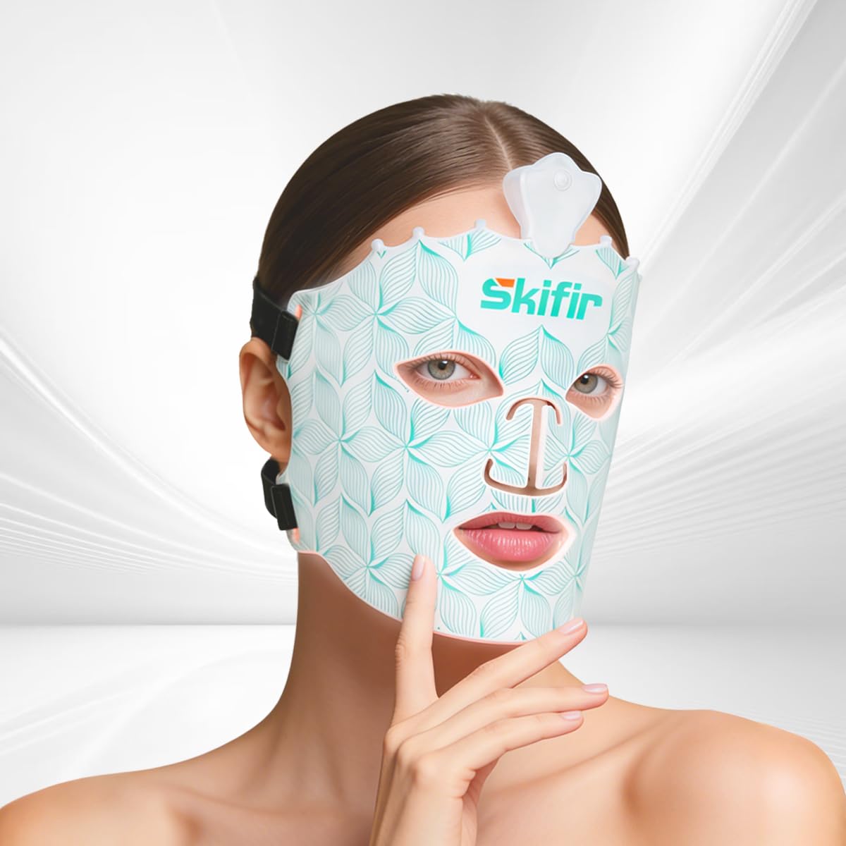 skifir Wireless Photoelectric Beauty Red Light Mask Sustainable, Rechargeable and Ergonomic Design for Home & Travel