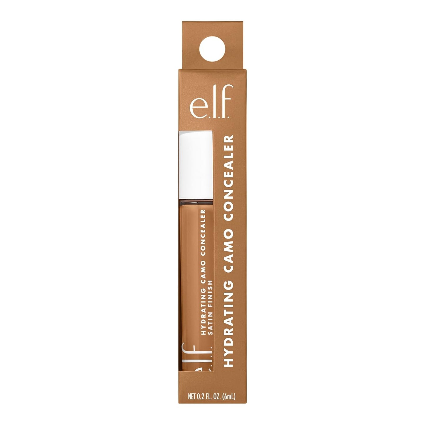 e.l.f. Hydrating Camo Concealer - Full Coverage for Blemishes & Under-Eye Circles | Vegan, Deep Caramel