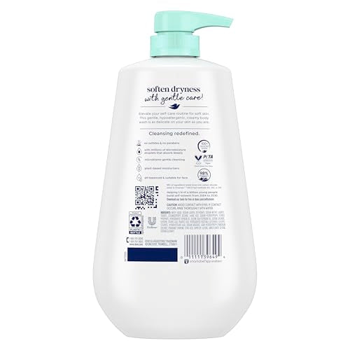 Dove Sensitive Skin Body Wash - 30.6 oz Pump, Hypoallergenic & Moisturizing