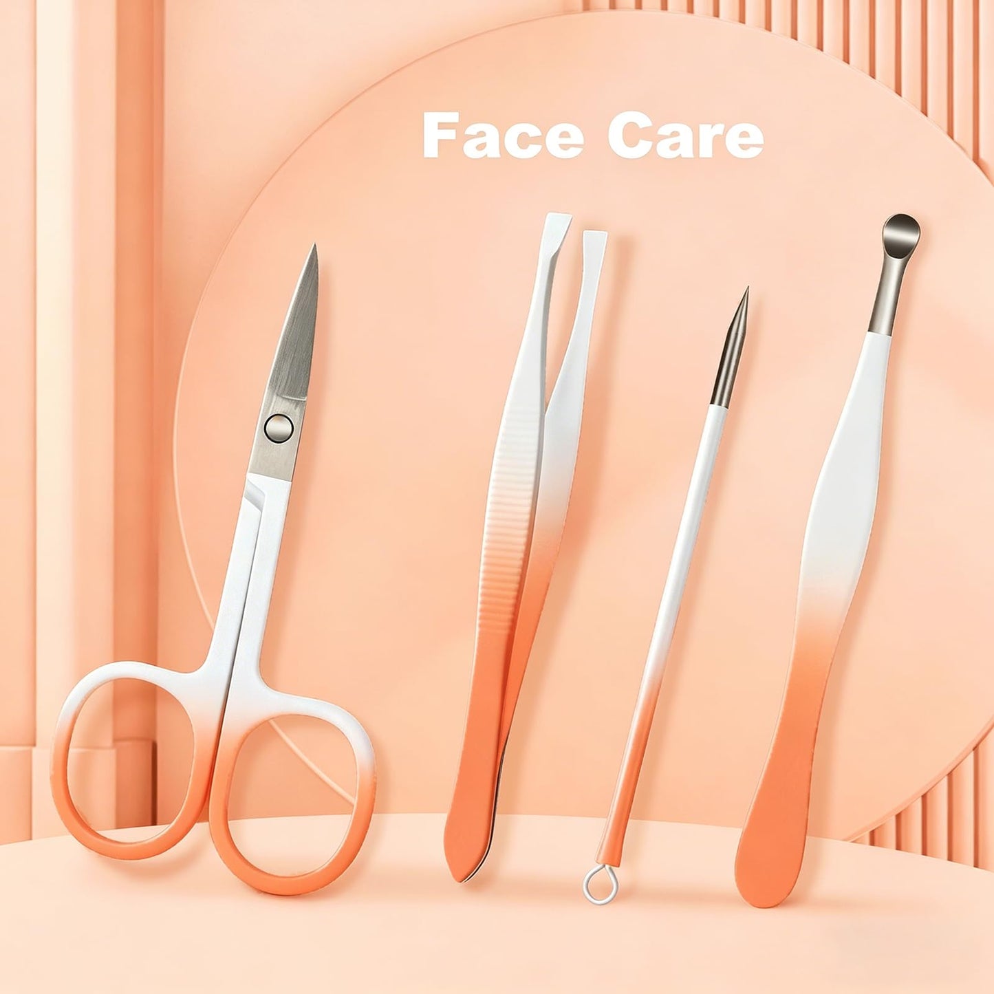 Manicure Set, 10 pcs High-Carbon Steel Nail Clippers Set, Portable Mini Manicure and Pedicure Kit, Travel Grooming Nail Kit with Leather Bag for Men and Women