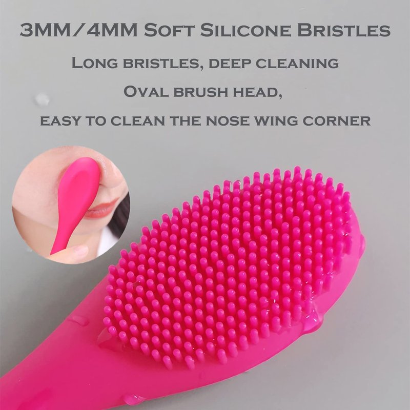 Silicone Facial Cleansing Brush - Deep Pore Cleaner & Acne Remover | Face Massager & Applicator