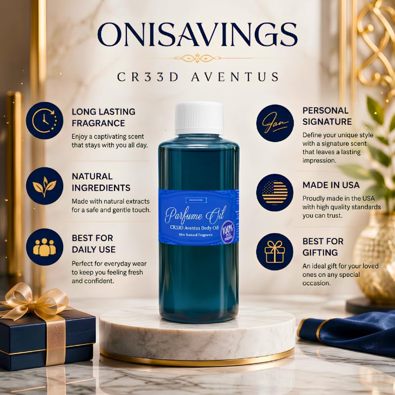 CR33D Aventus Perfume Oil for Men - 2 Fl Oz (Pack of 1)