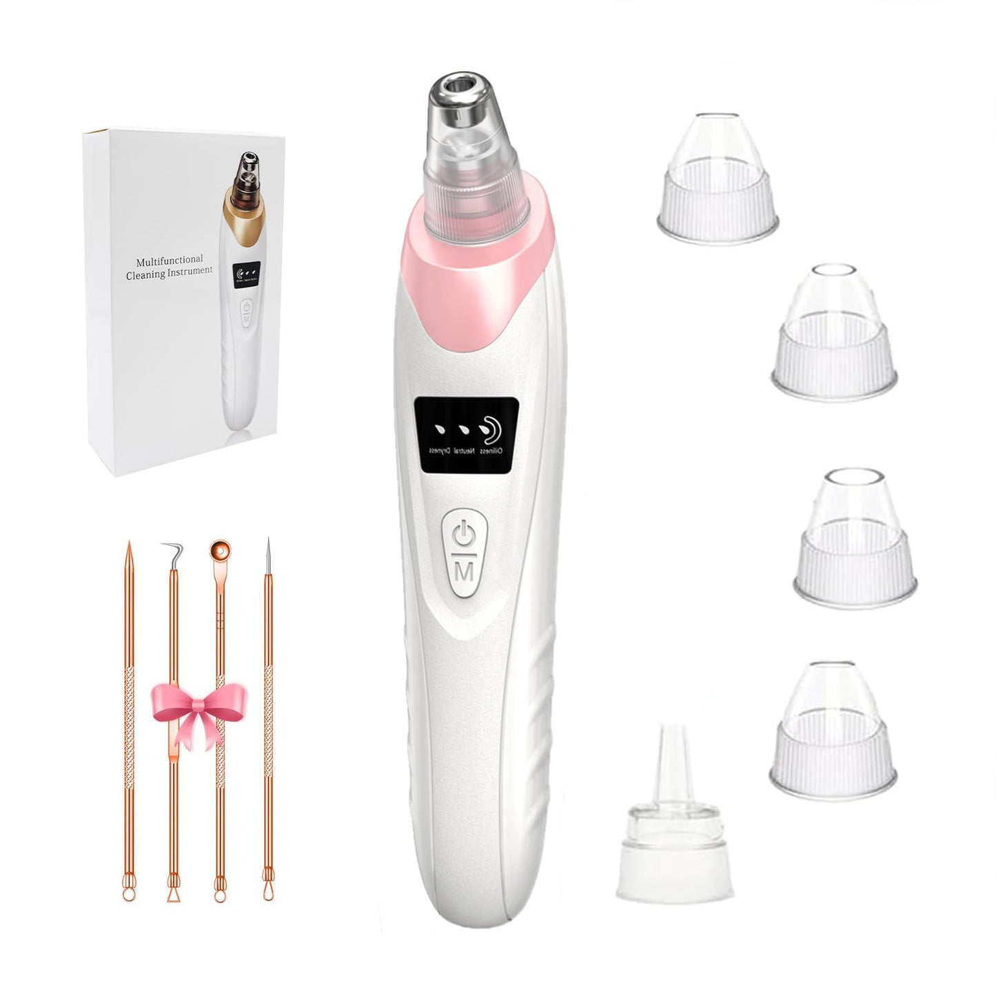 2026 Blackhead Remover Pore Vacuum,Facial Pore Cleaner-5 Suction Power,5 Probes,USB Rechargeable Blackhead Vacuum Kit Electric Pore Vacuum Tool for Adult