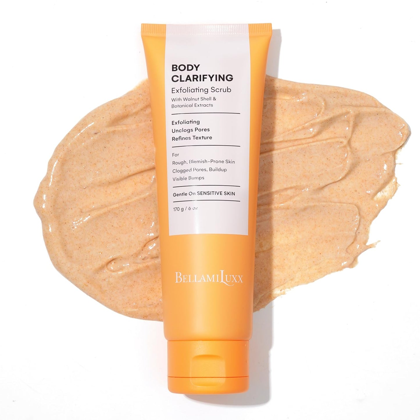 Body Acne Treatment Scrub - Reduce Breakouts on Back, Chest, & Thighs | Natural Actives for Smooth Skin