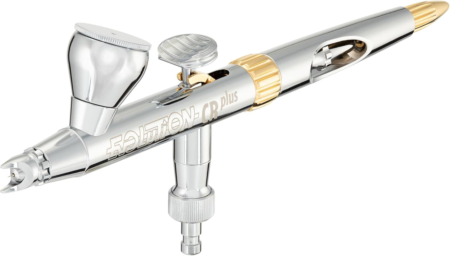 Harder & Steenbeck Airbrush | Evolution 2024 CRplus Dual Action Painting Set - German-Engineered, 0.28 & 0.45mm Nozzles, 2 + 5ml Cups