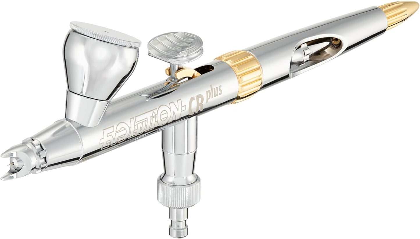 Harder & Steenbeck Airbrush | Evolution 2024 CRplus Dual Action Painting Set - German-Engineered, 0.28 & 0.45mm Nozzles, 2 + 5ml Cups