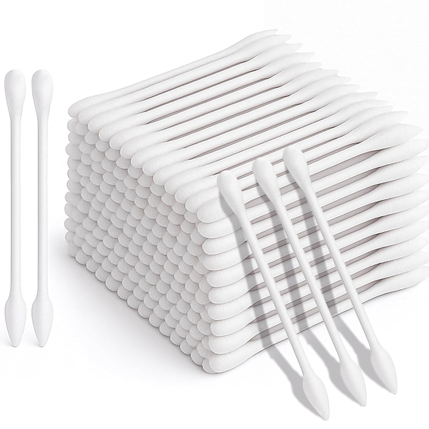Organic Baby Cotton Swabs - Chlorine-Free & Biodegradable Q-tips | Hypoallergenic, Gentle for Newborns (220 Total)