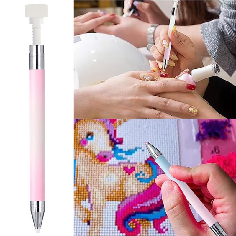 Rhinestone Picker Wax Pen with 3 Refills - Precision Nail Art & Diamond Painting Tool