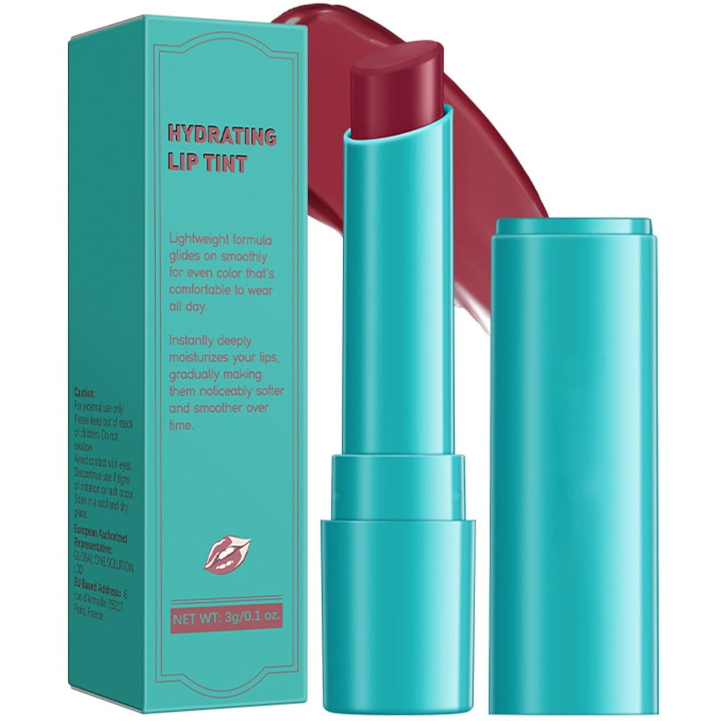 Hydrating Lip Tint Set - 4pcs Moisturizing Lip Oil Balm | Long-Lasting Waterproof Gloss