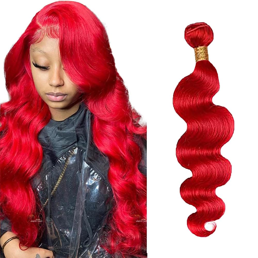 Red Human Hair Bundles Red Bundle 22 Inch 99j Human Hair Bundles Unprocessed Brazilian Virgin Hair Extensions 100g/Bundle