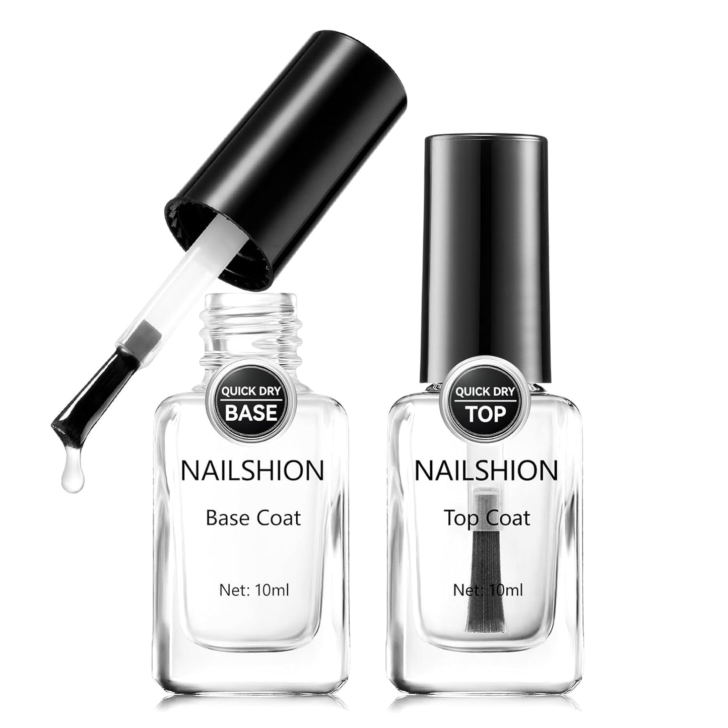 Rainbow Nail Polish Set - 10ml, 16 Colors | Air Dry, Base & Top Coat, Remover Pads for Nail Art Lovers