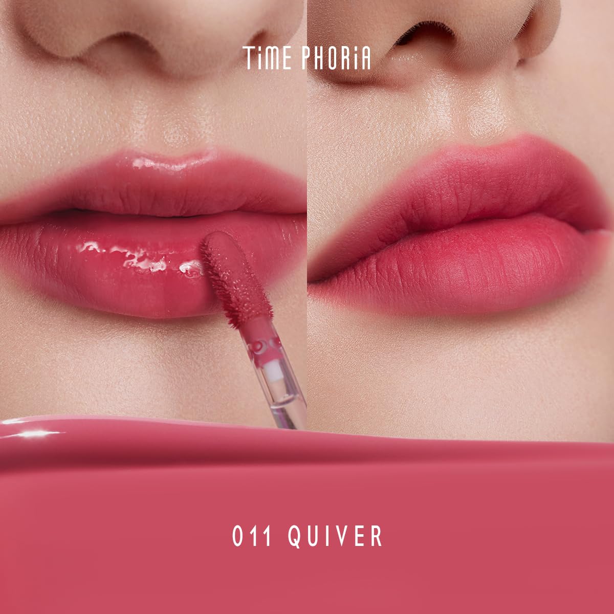 TIMEPHORIA Altera Blurring Tint Lip Stain 011 Quiver, Vibrant Pink Glossy to Soft Matte Finish, Blur Lip Lines, Weightless No-Sticky Airy Velvet Texture, Vibrant Hydrating Long-Lasting Lip Makeup