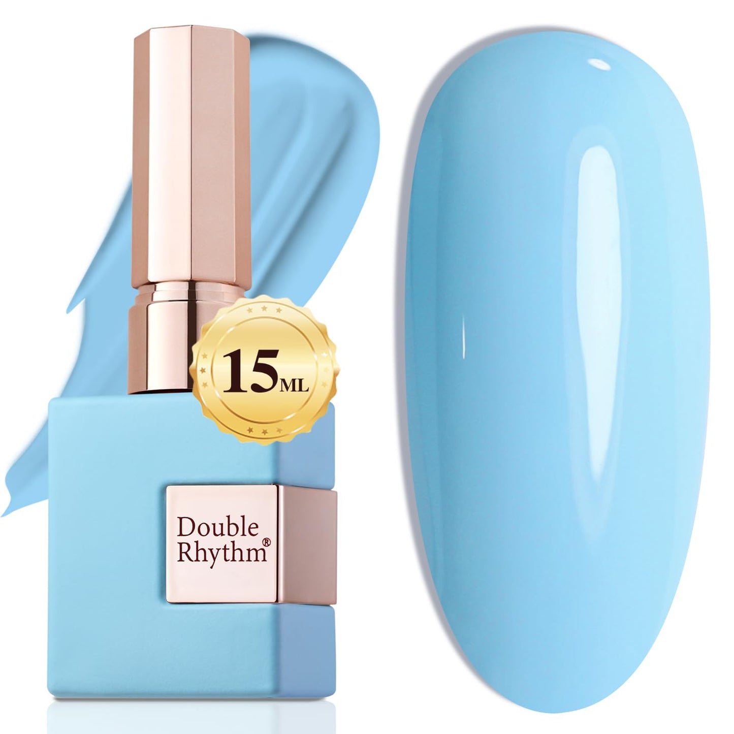 Gel Nail Polish - Double Rhythm 15ML Pearl White Soak Off for Art Manicure | DIY at Home