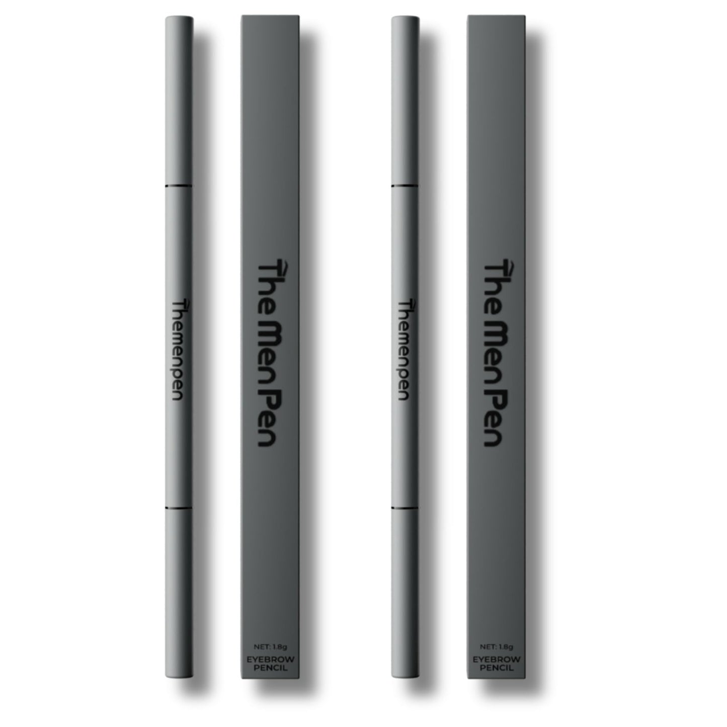 The Men Pen - Waterproof Eyebrow Pen | Beard Filler for Men | Microblading Eyebrow Pen | Hair Filler | Anti-Smudge | Mustache, Beard & Eyebrow Filler | Brown (Pack of 2)