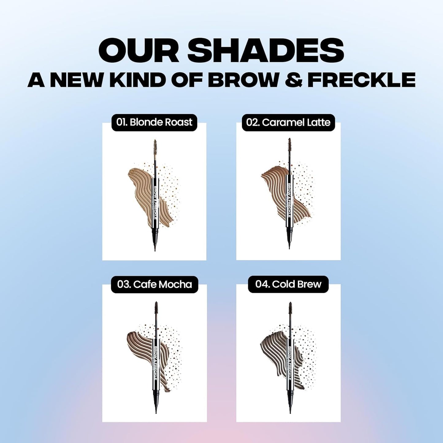 Sacheu Brow & Freckle Tinted Eyebrow Gel | 2-in-1 Longwear Water Resistant Tint, Caramel Latte