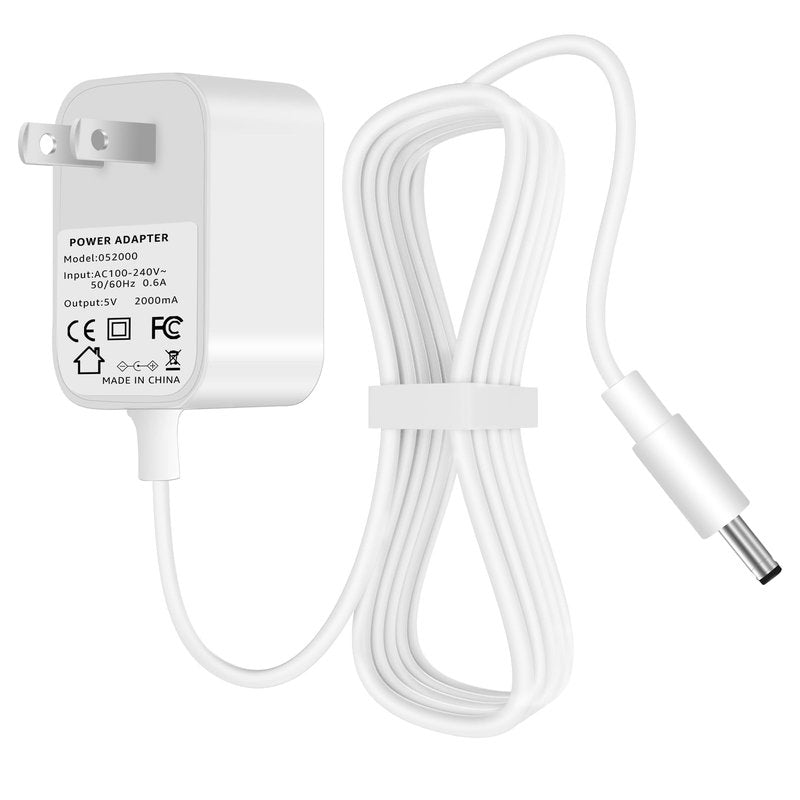 5V2A Charger Power Cord Suitable for Aura Carver AF100 AF900 SR-A30502000U2, White Wire Length 5 Feet (1Pack)