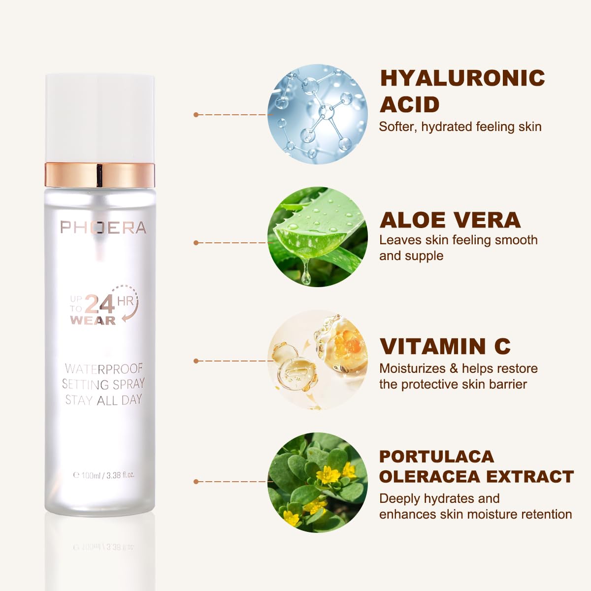 Makeup Setting Spray Long Lasting Waterproof Face Mist with Micro-Fine Pump, Oil Control & Hydrating Formula for All Day Wear, Quick-Dry Invisible Film (Flawless, 1PCS)