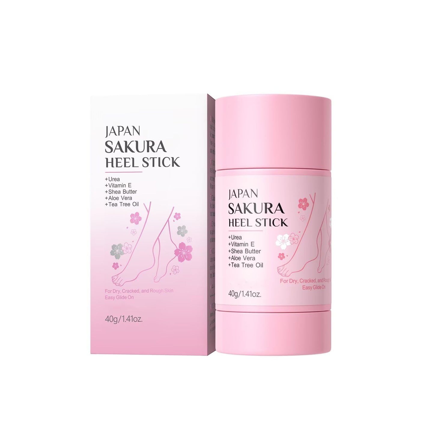 New Cover Cracked Heel Repair Stick, JAPAN SAKURA Heel Balm for Dry Cracked Feet & Heels Deeply Moisturize & Soften Feets, Exfoliates Dead Skin, Foot Balm For Hands, Heels, Elbows, Knees and More